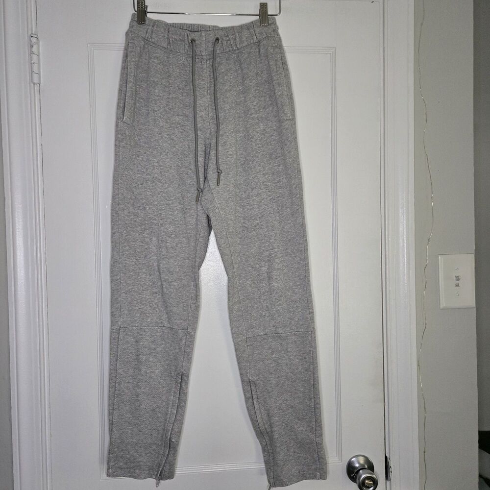 Adidas Gray Zip Ankle Sweatpants Mens M Athletic Joggers Athleisure